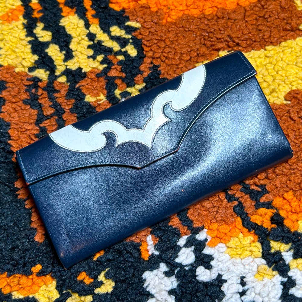 Western, VINTAGE, leather wallet!!